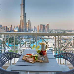 شقة Durrani Homes - Designer 2br With Stunning Burj Khalifa And Fountain View, دبي